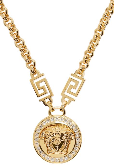 versace necklace gold free shipping|Versace necklace real gold.